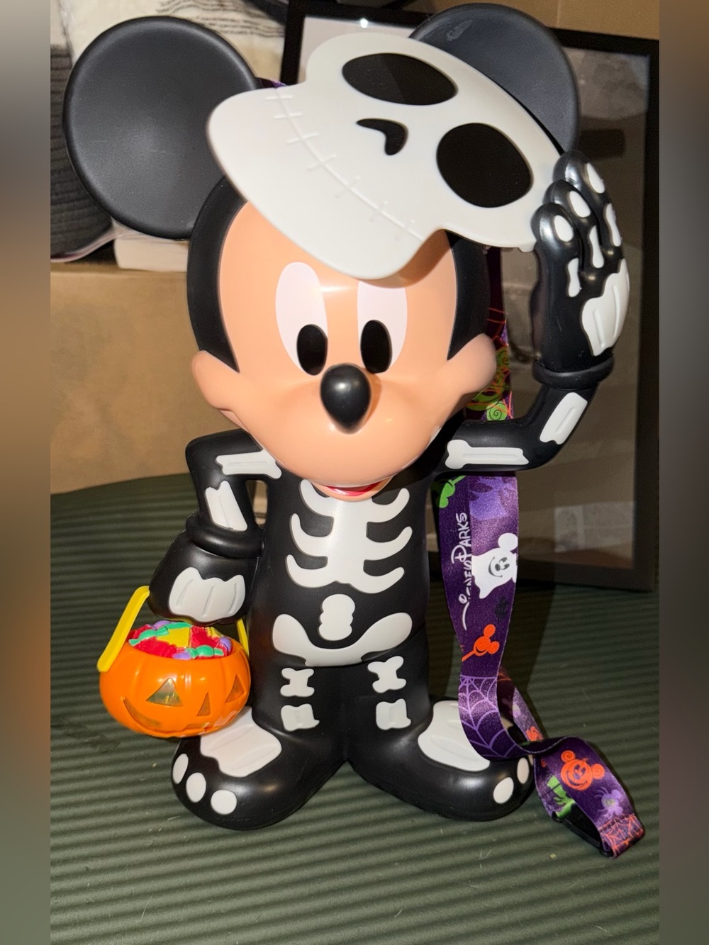 Mickey Mouse Skeleton Popcorn Bucket w/strap - Walt Disney World Magic Kingdom